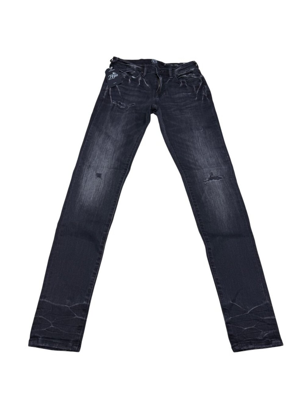 NWT $248 PRPS Cayenne Super Skinny Fit Jeans Men's Stretch Black Denim, Size 28